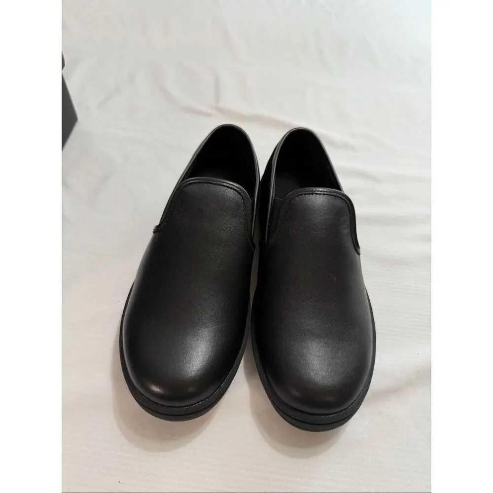 NEW Neil Barrett Leather Slip-On Sneakers Unisex Black Size EU 35 US 5 NIB